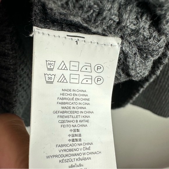 Michael Michael Kors Waffle Knit Turtleneck Pullover Sweater Size Medium Gray - Picture 8 of 8